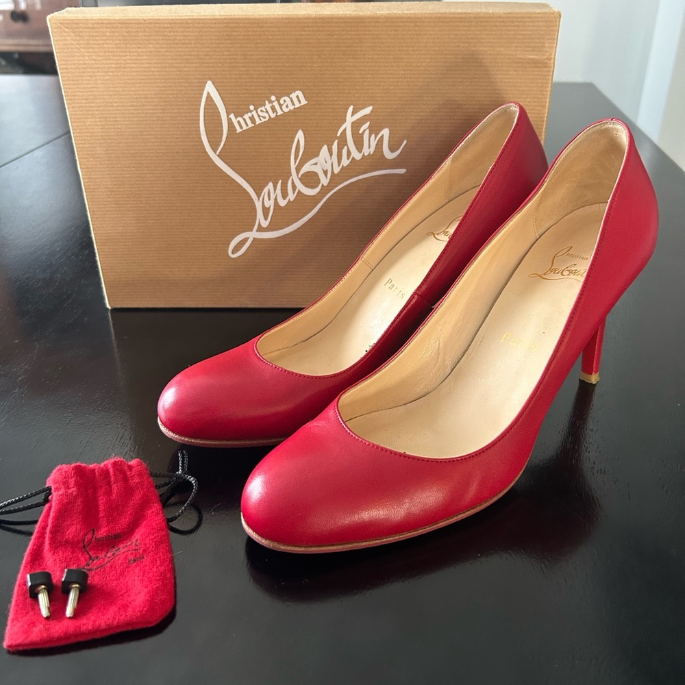 Christian Louboutin Simple Pinky Red Pumps - image 1